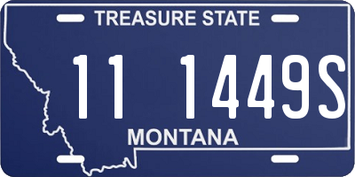 MT license plate 111449S