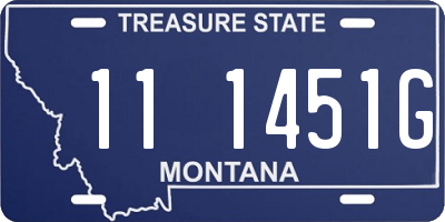MT license plate 111451G
