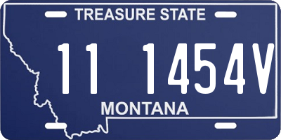 MT license plate 111454V