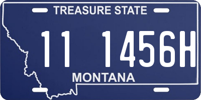 MT license plate 111456H