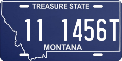 MT license plate 111456T