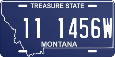 MT license plate 111456W