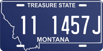 MT license plate 111457J