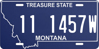 MT license plate 111457W