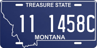 MT license plate 111458C