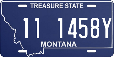 MT license plate 111458Y