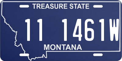 MT license plate 111461W