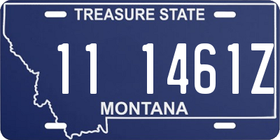 MT license plate 111461Z