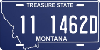 MT license plate 111462D