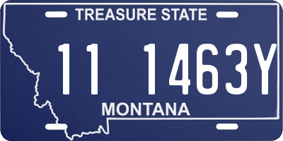 MT license plate 111463Y