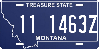MT license plate 111463Z