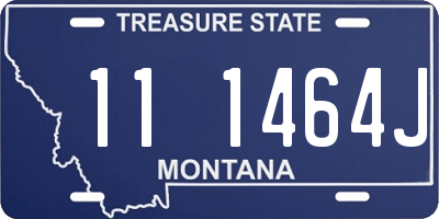 MT license plate 111464J