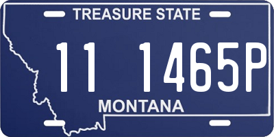 MT license plate 111465P