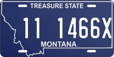 MT license plate 111466X