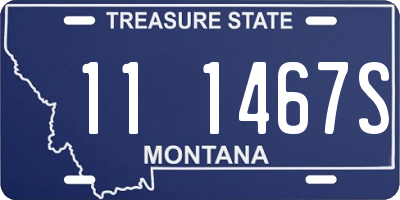 MT license plate 111467S