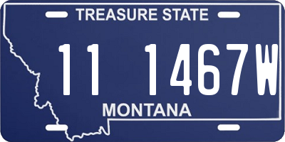 MT license plate 111467W