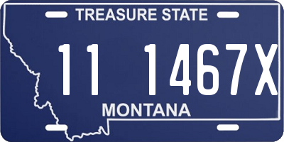 MT license plate 111467X