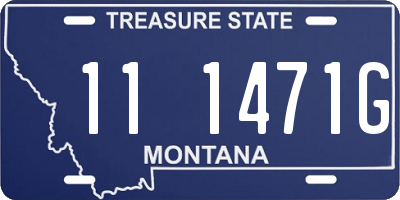 MT license plate 111471G