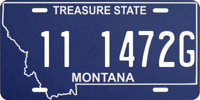 MT license plate 111472G