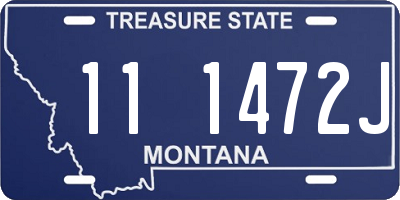 MT license plate 111472J