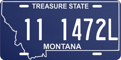 MT license plate 111472L