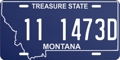 MT license plate 111473D