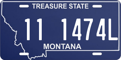 MT license plate 111474L