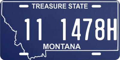 MT license plate 111478H