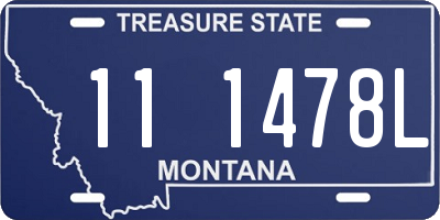 MT license plate 111478L