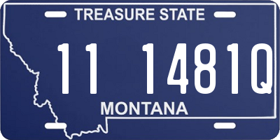 MT license plate 111481Q