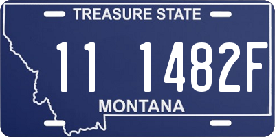 MT license plate 111482F