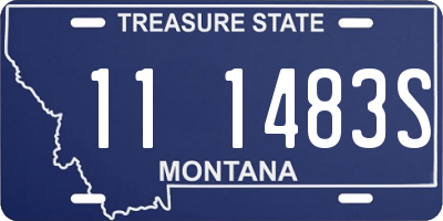 MT license plate 111483S