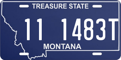 MT license plate 111483T