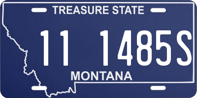 MT license plate 111485S