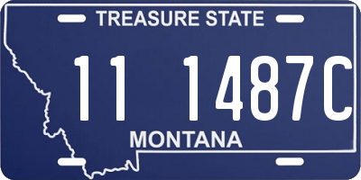 MT license plate 111487C