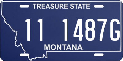 MT license plate 111487G