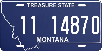MT license plate 111487O