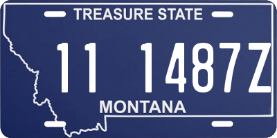 MT license plate 111487Z