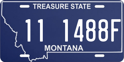 MT license plate 111488F