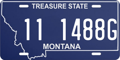 MT license plate 111488G