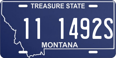 MT license plate 111492S