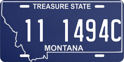 MT license plate 111494C