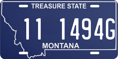 MT license plate 111494G