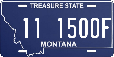 MT license plate 111500F