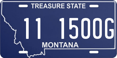 MT license plate 111500G