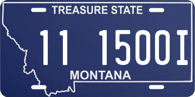 MT license plate 111500I