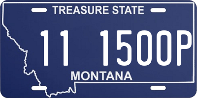 MT license plate 111500P