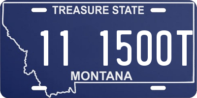 MT license plate 111500T