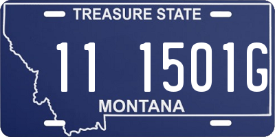 MT license plate 111501G
