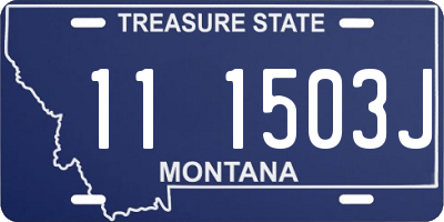 MT license plate 111503J